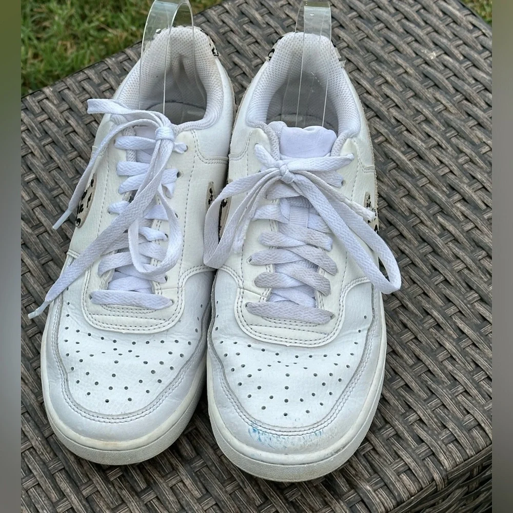 Nike Court Vision Low Leopard Swoosh Sneakers  Size:8.5